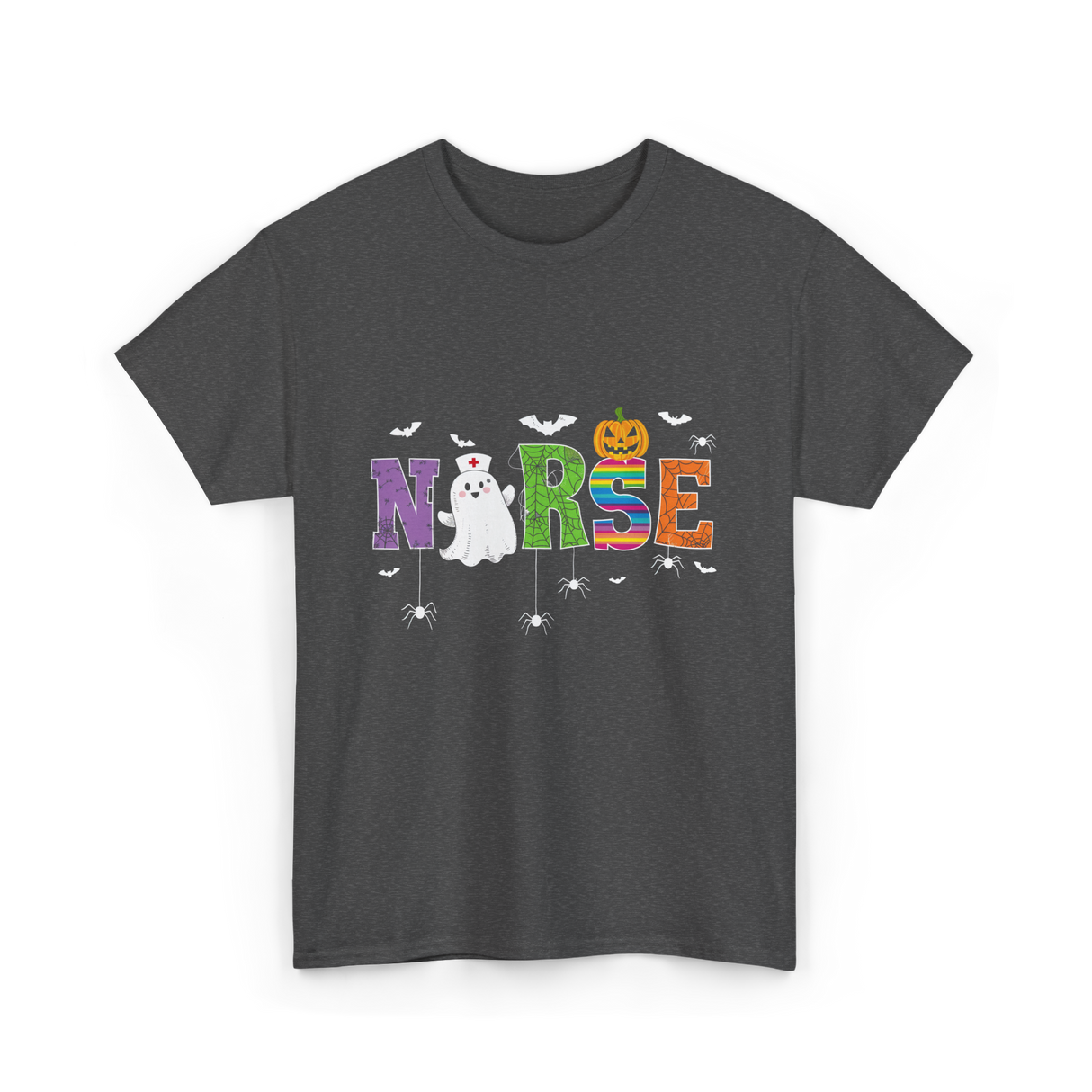 Norse Ghostly Nurse Halloween Costume T-Shirt - Dark Heather