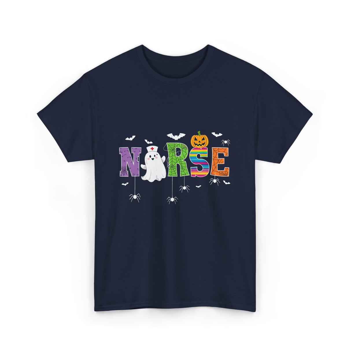 Norse Ghostly Nurse Halloween Costume T-Shirt - Navy