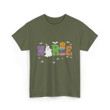 Norse Ghostly Nurse Halloween Costume T-Shirt - Military Green