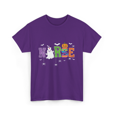 Norse Ghostly Nurse Halloween Costume T-Shirt - Purple