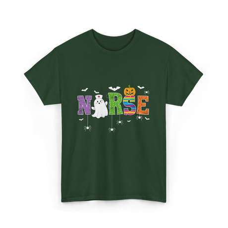 Norse Ghostly Nurse Halloween Costume T-Shirt - Forest Green