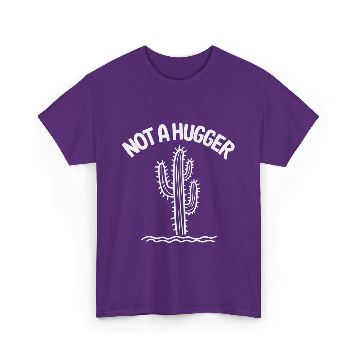 Not A Hugger Cactus Plant T-Shirt - Purple