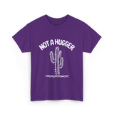 Not A Hugger Cactus Plant T-Shirt - Purple