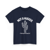 Not A Hugger Cactus Plant T-Shirt - Navy