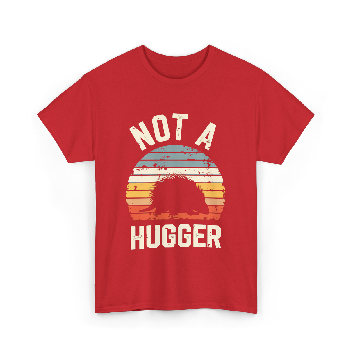 Not A Hugger Porcupine T-Shirt - Red