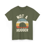 Not A Hugger Porcupine T-Shirt - Military Green