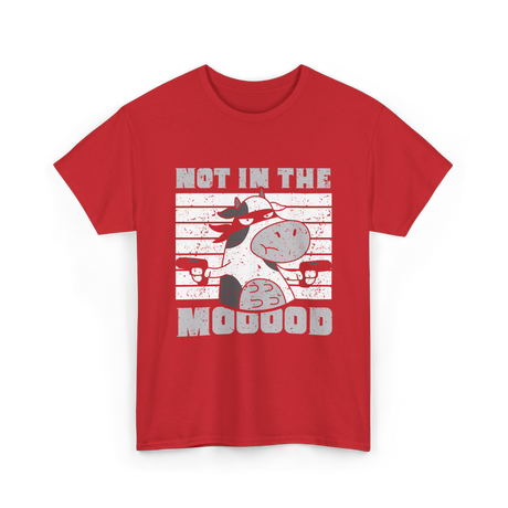 Not In The Mooood Cow T-Shirt - Red