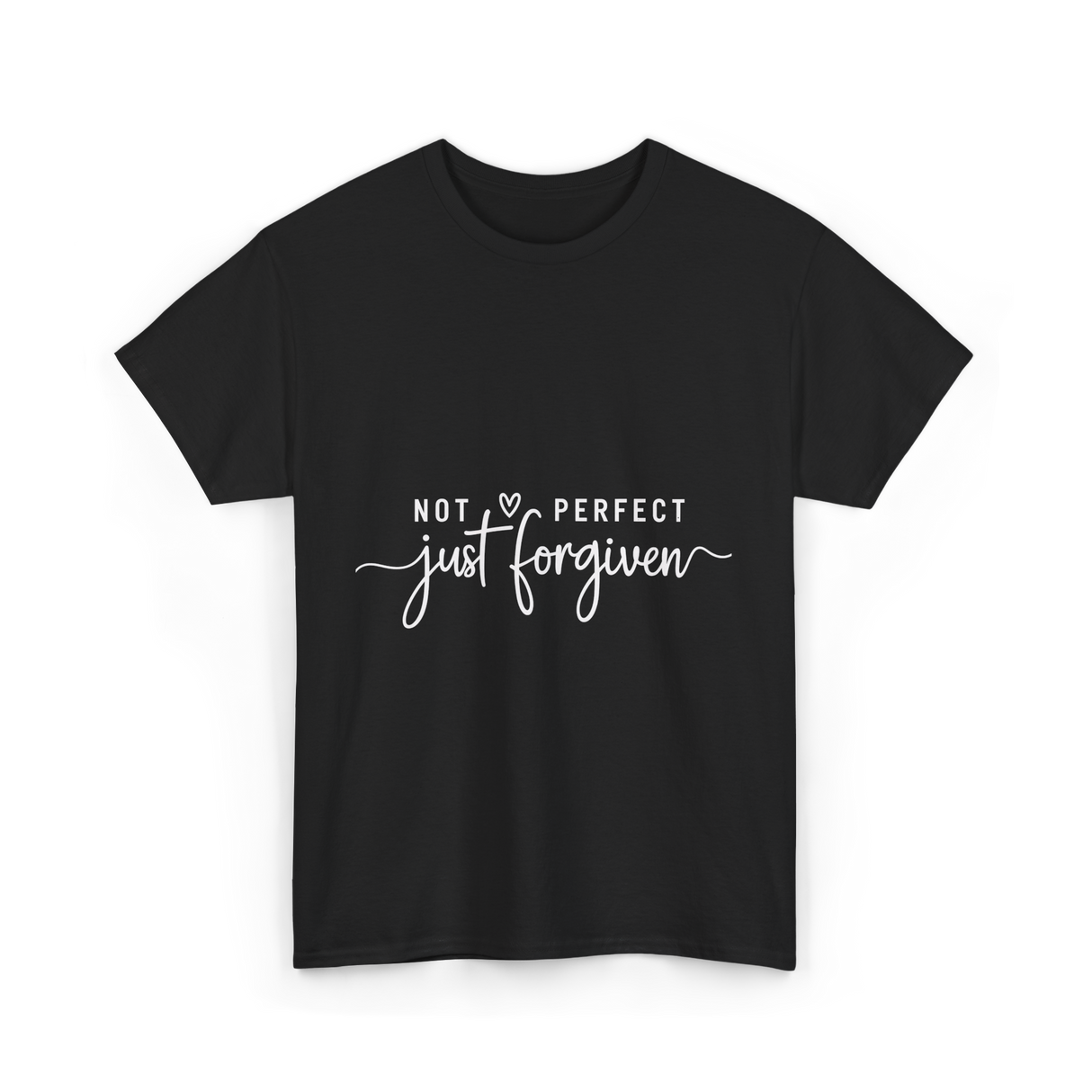 Not Perfect Just Forgiven Christian T-Shirt - Black