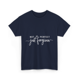 Not Perfect Just Forgiven Christian T-Shirt - Navy