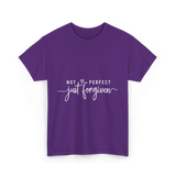 Not Perfect Just Forgiven Christian T-Shirt - Purple