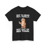 Not To Brag Sloth T-Shirt - Black