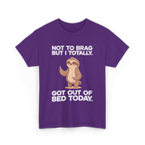 Not To Brag Sloth T-Shirt - Purple