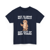 Not To Brag Sloth T-Shirt - Navy