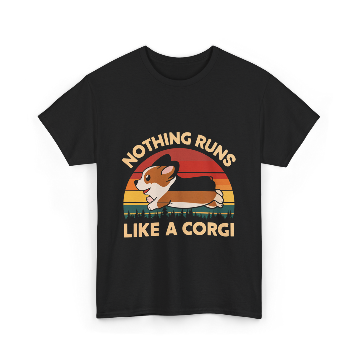 Nothing Runs Like A Corgi T-Shirt - Black