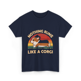 Nothing Runs Like A Corgi T-Shirt - Navy