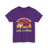 Nothing Runs Like A Corgi T-Shirt - Purple