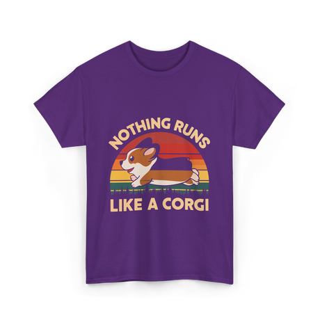 Nothing Runs Like A Corgi T-Shirt - Purple