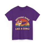 Nothing Runs Like Corgi Dog T-Shirt - Purple