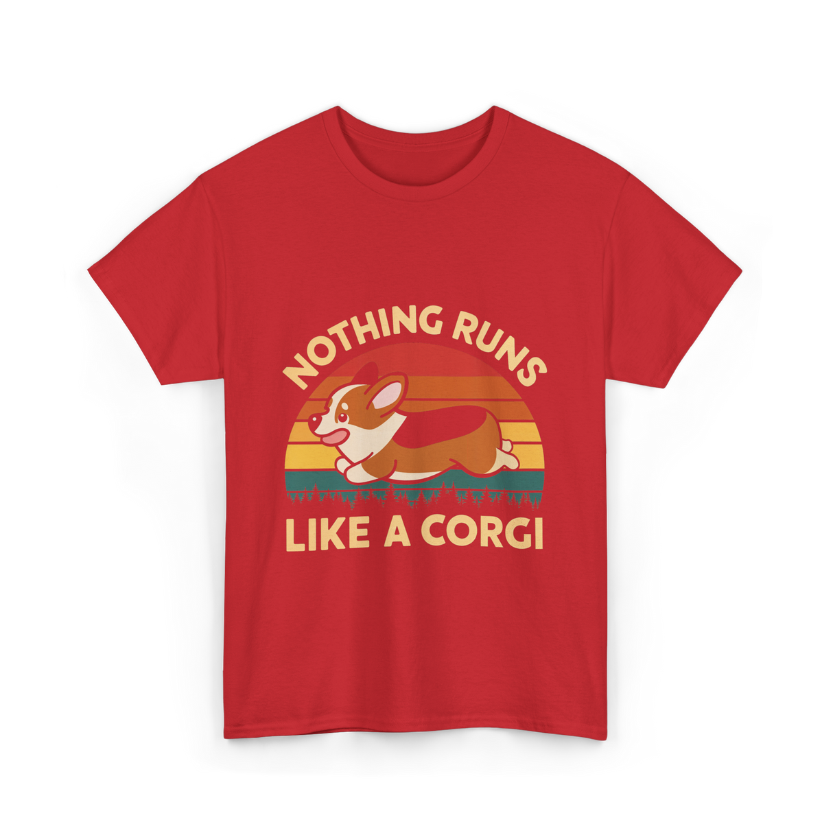 Nothing Runs Like Corgi Dog T-Shirt - Red