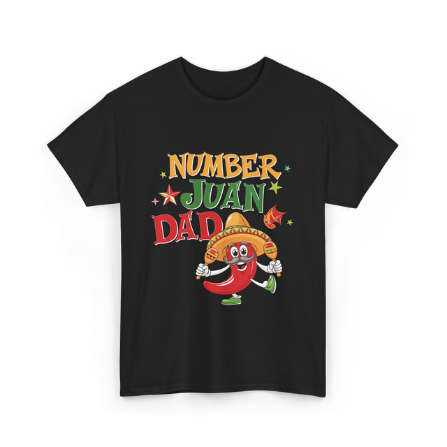 Number Juan Dad Mexican Dad T-Shirt - Black