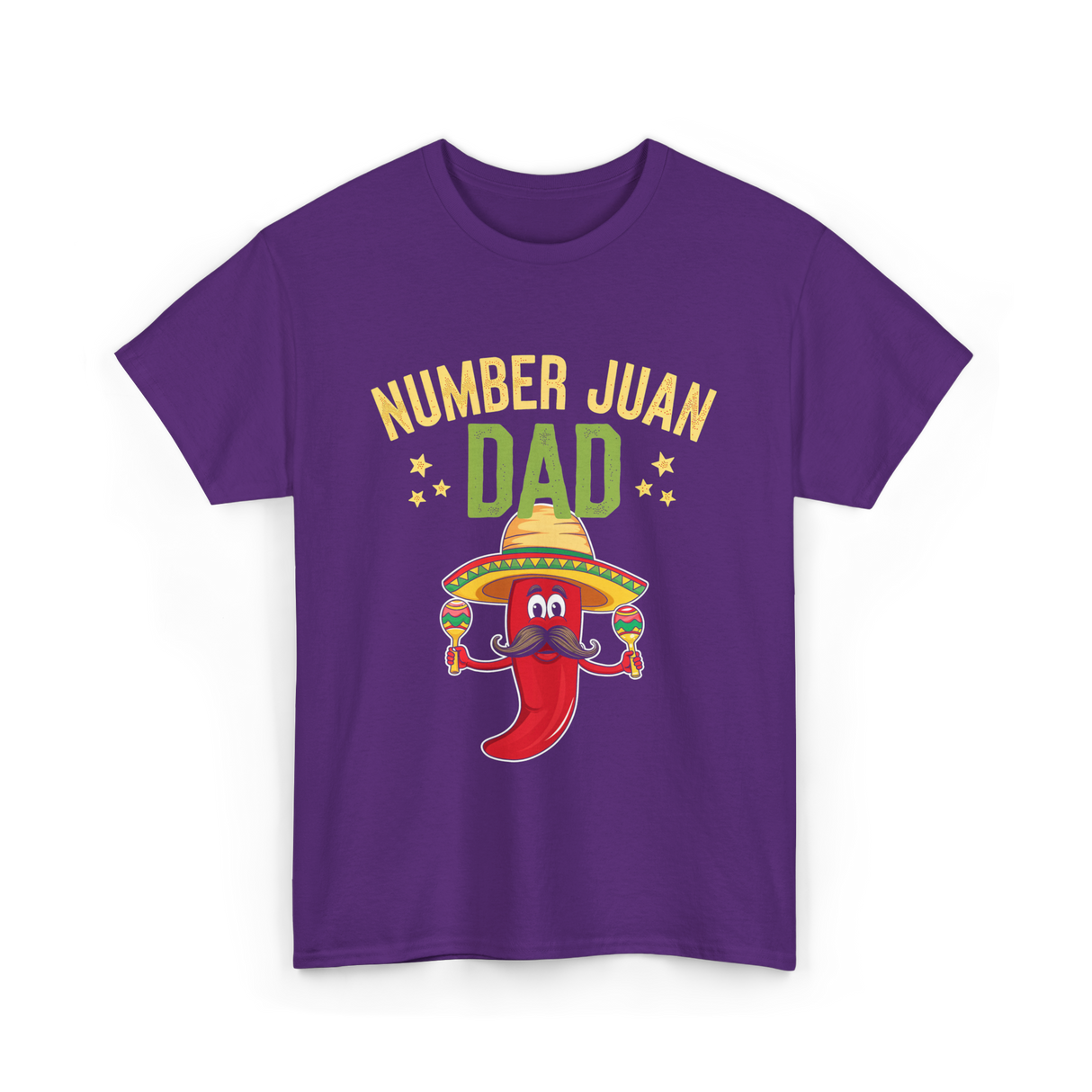 Number Juan Dad Mexican Dad T-Shirt - Purple