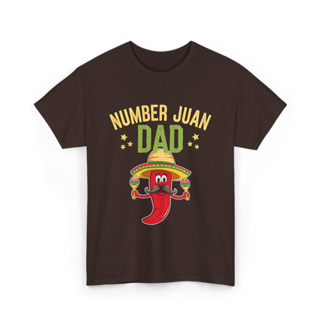 Number Juan Dad Mexican Dad T-Shirt - Dark Chocolate