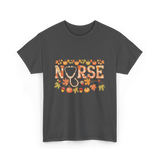 Nurse Autumn Stethoscope Nurse T-Shirt - Dark Heather