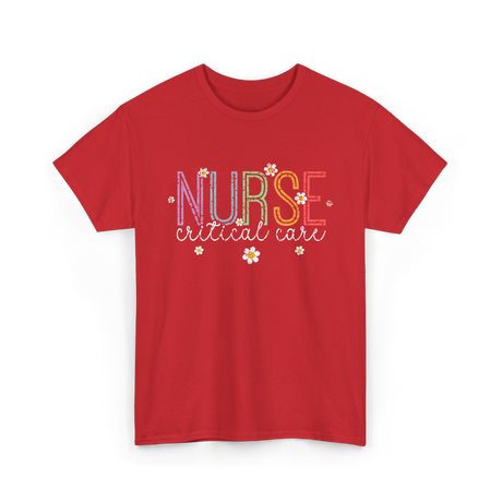 Nurse Critical Care Nursing T-Shirt - Red