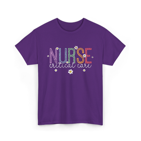 Nurse Critical Care Nursing T-Shirt - Purple