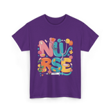 Nurse Healthcare Stethoscope Medicine T-Shirt - Purple