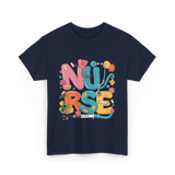 Nurse Healthcare Stethoscope Medicine T-Shirt - Navy