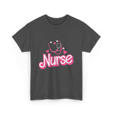 Nurse Heart Stethoscope Nurse T-Shirt - Dark Heather