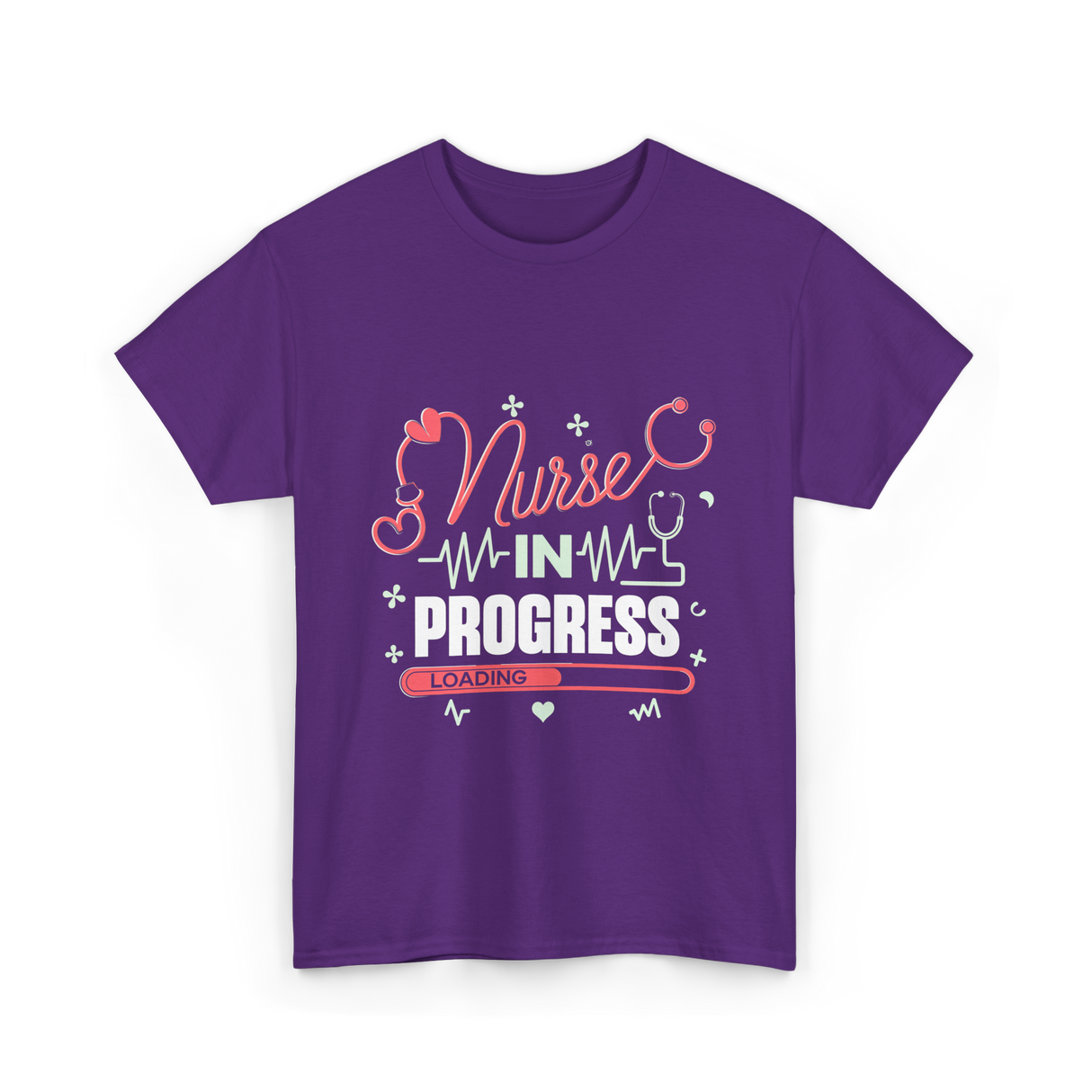 Nurse In Progress Nursing T-Shirt - Purple