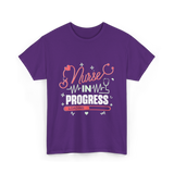 Nurse In Progress Nursing T-Shirt - Purple