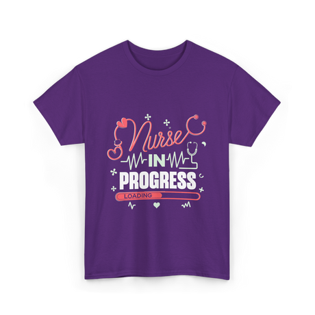 Nurse In Progress Nursing T-Shirt - Purple