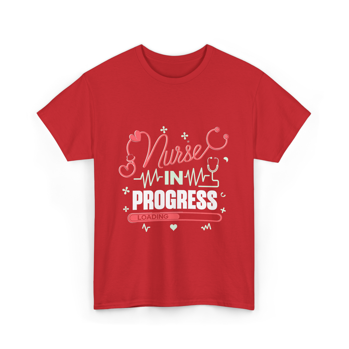 Nurse In Progress Nursing T-Shirt - Red