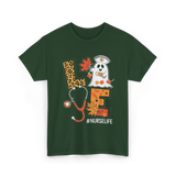 Nurse Life Ghost Halloween Nurse T-Shirt - Forest Green