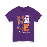 Nurse Life Ghost Halloween Nurse T-Shirt - Purple