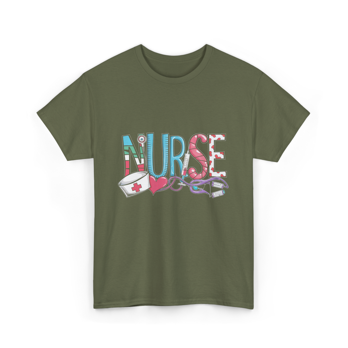 Nurse Love Nurse T-Shirt - Military Green