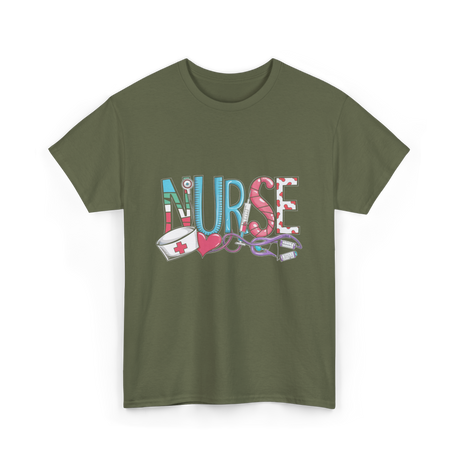 Nurse Love Nurse T-Shirt - Military Green