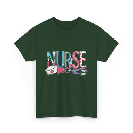 Nurse Love Nurse T-Shirt - Forest Green