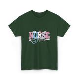 Nurse Retro Design Nursing T-Shirt - Forest Green