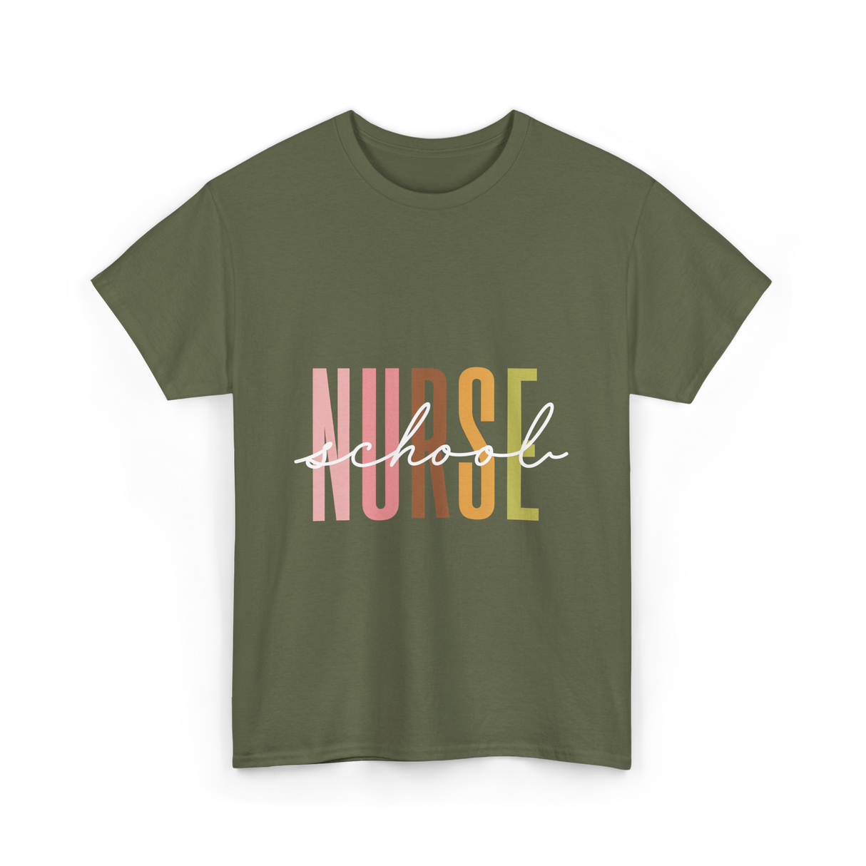 Nurse School Nurse Education T-Shirt - Military Green