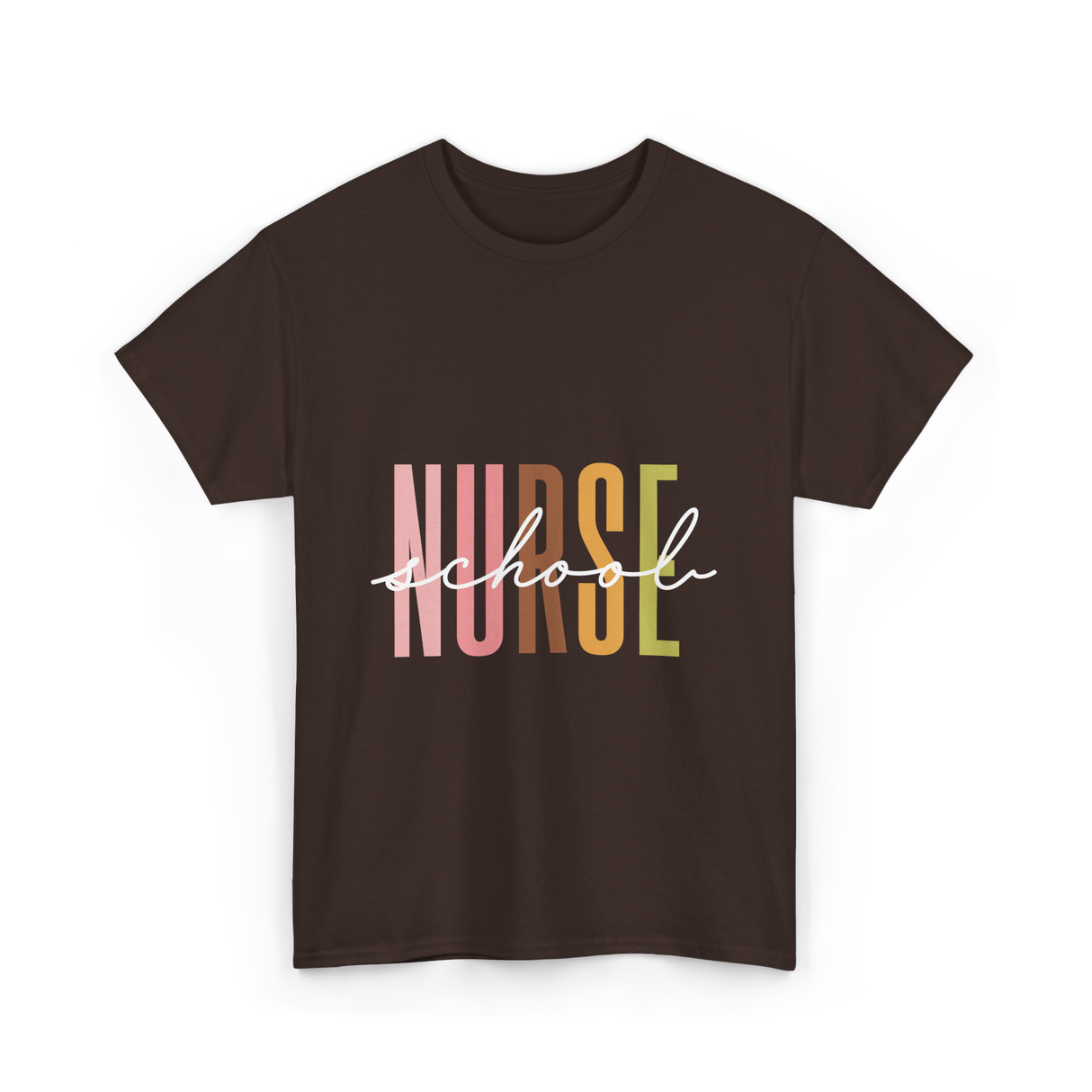 Nurse School Nurse Education T-Shirt - Dark Chocolate