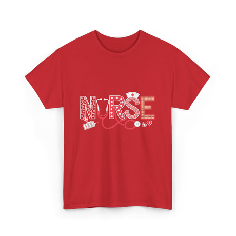 Nurse Stethoscope Life Nurses T-Shirt - Red