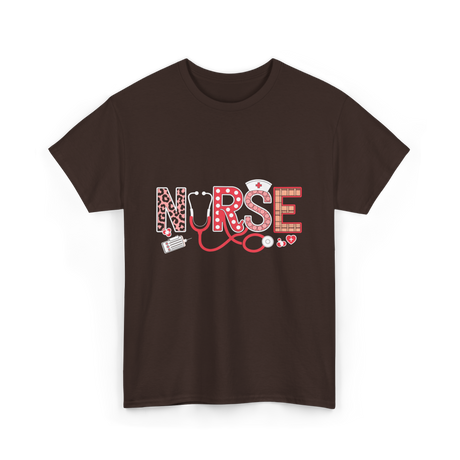 Nurse Stethoscope Life Nurses T-Shirt - Dark Chocolate