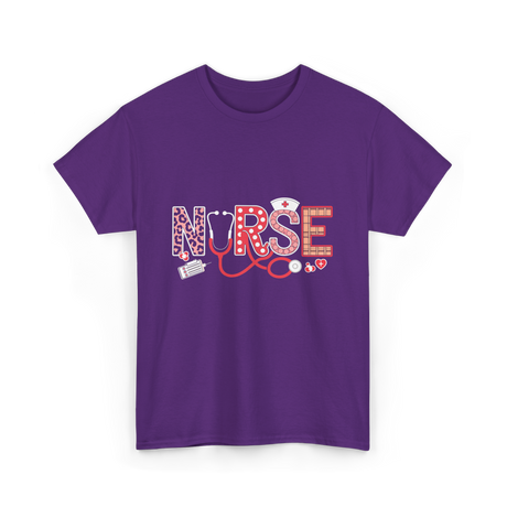 Nurse Stethoscope Life Nurses T-Shirt - Purple