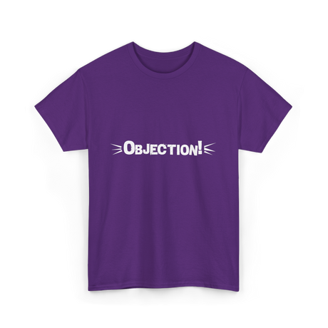 Objection Lawyer Law School Attorney T-Shirt - Purple