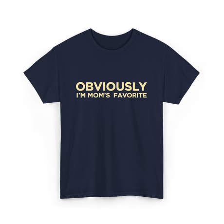 Obviously I'm Mom's Favorite Mom T-Shirt - Navy