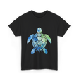 Ocean Animals Turtle T-Shirt - Black